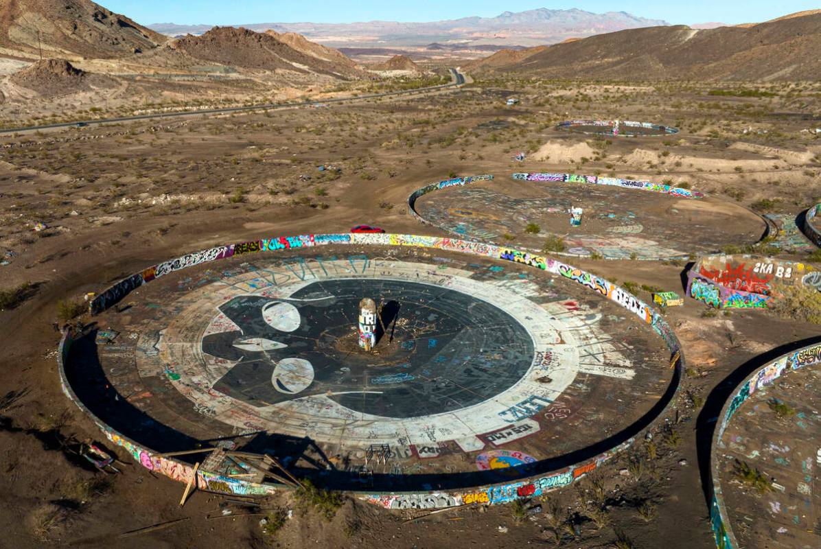 An aerial view of Three Kids Mine, an abandoned mine to be buried and developed on top of it, i ...