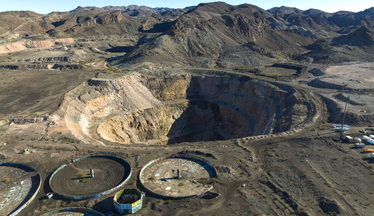 An aerial view of Three Kids Mine, an abandoned mine to be buried and developed on top of it, i ...