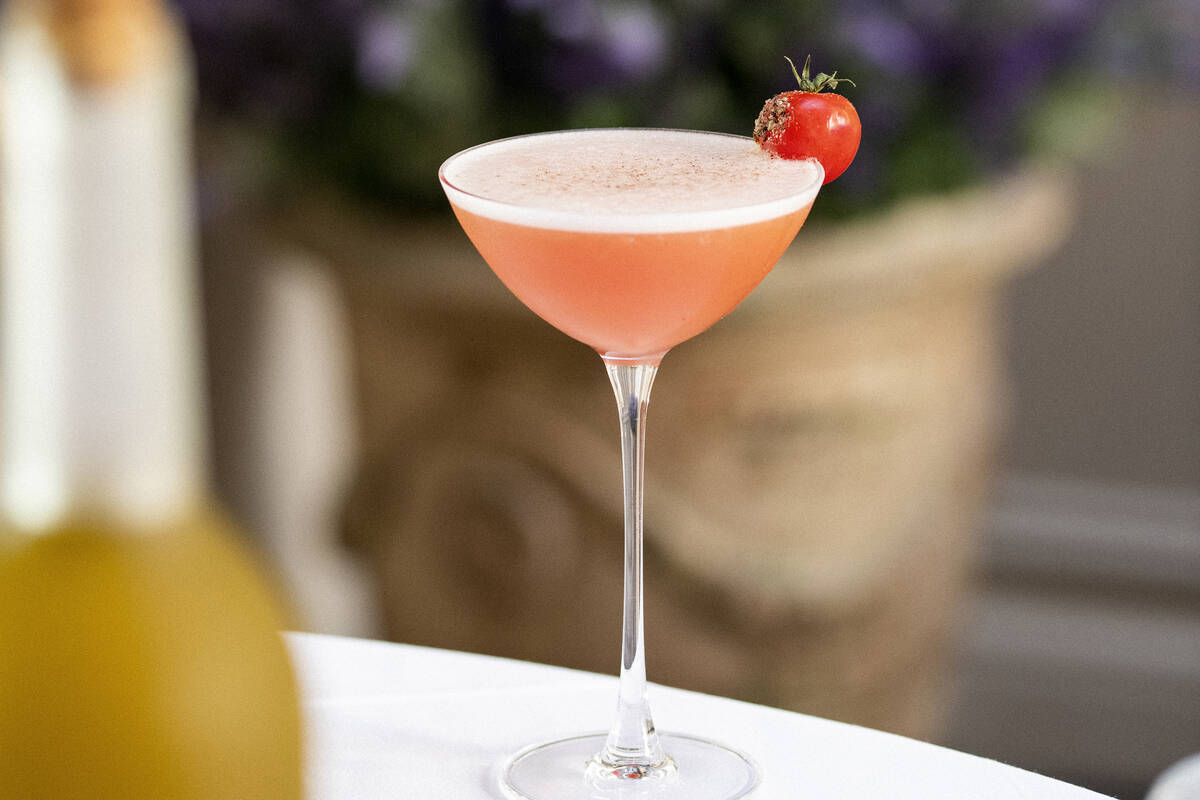 A signature Tomatini cocktail from LPM Restaurant & Bar in The Cosmopolitan of Las Vegas on the ...