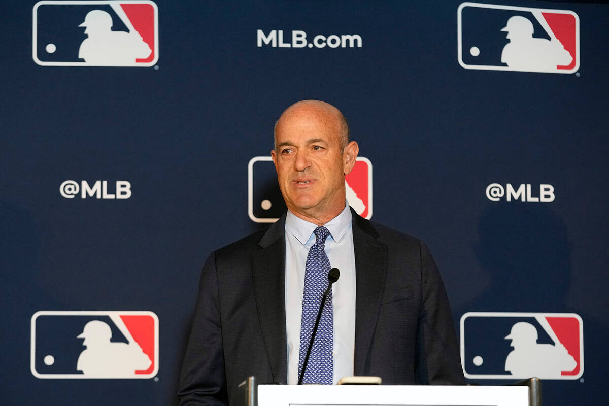 Athletics owner John Fisher speaks during a news conference after a Major League Baseball owner ...