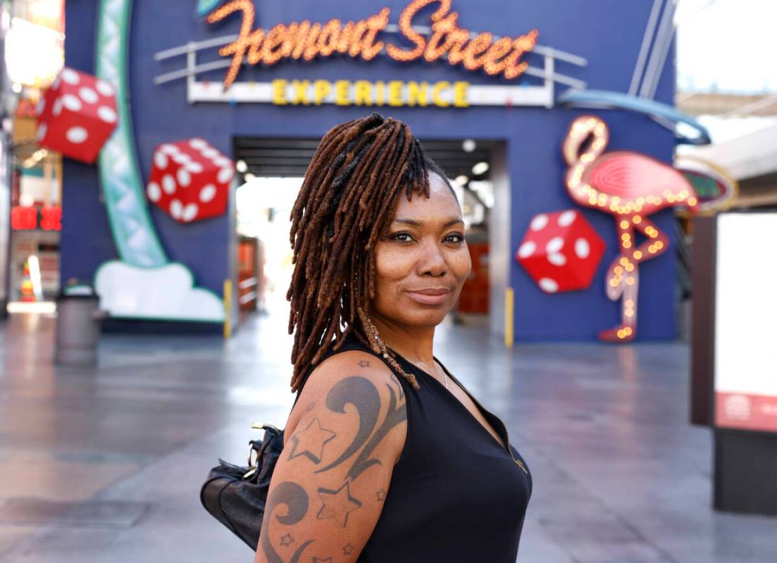 Tamara Smith poses for a photo at Fremont Experience in downtown Las Vegas, on Friday, Nov. 17, ...