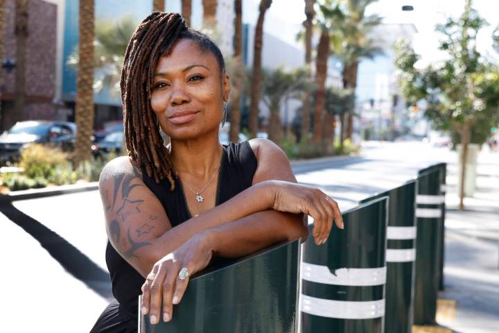 Tamara Smith poses for a photo at Fremont Experience in downtown Las Vegas, on Friday, Nov. 17, ...