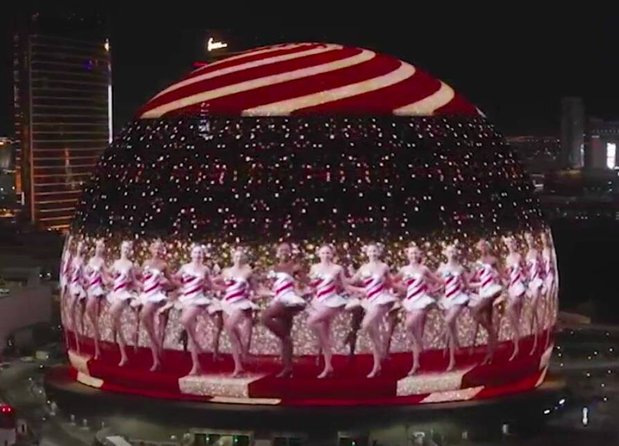 The legendary Radio City Music Hall Rockettes are shown in the "Christmas Spectacular"-themed s ...