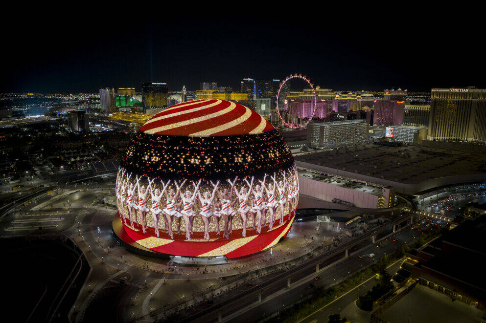 The legendary Radio City Music Hall Rockettes are shown in the "Christmas Spectacular"-themed s ...