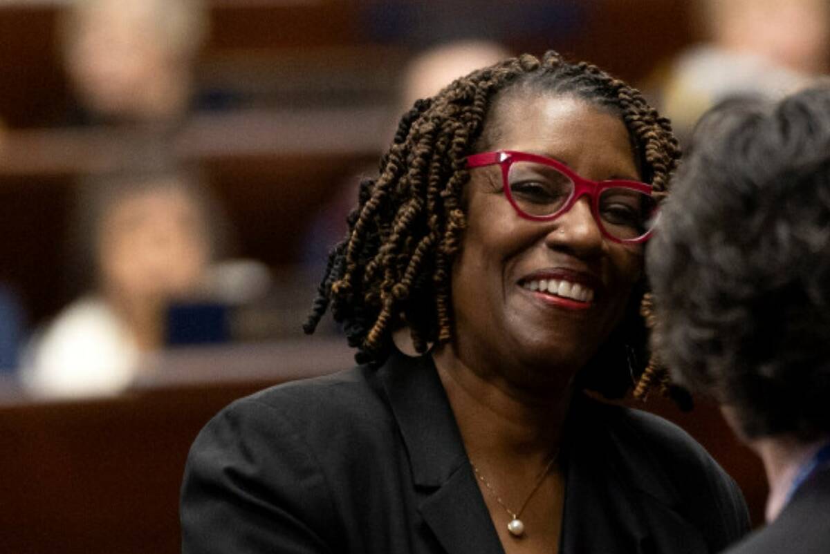 Assemblywoman Shondra Summers-Armstrong, D-Las Vegas, is seen during the first day of the 82nd ...