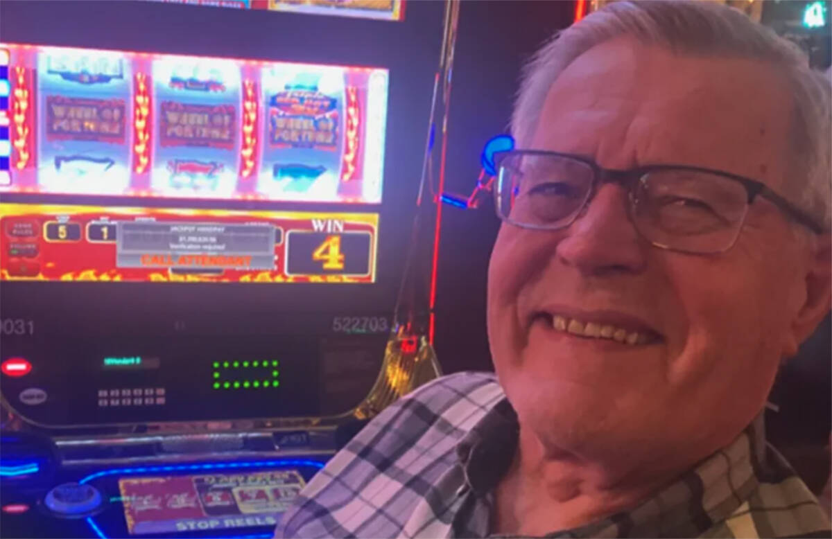 John from Texas is all smiles after winning nearly $1.4 million on Wheel of Fortune at Paris on ...