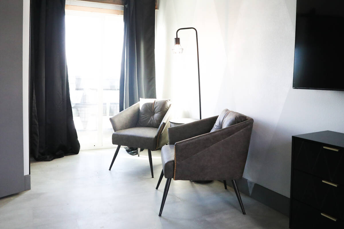 The interior of a room at the Bent Inn, a new adults only LGBTQ boutique hotel, as seen on Thur ...