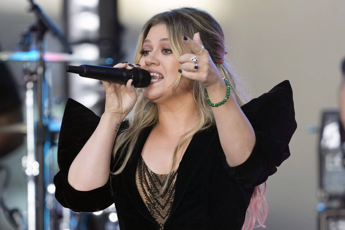 Kelly Clarkson performs on NBC's "Today" show at Rockefeller Plaza on Friday, Sept. 22, 2023, i ...