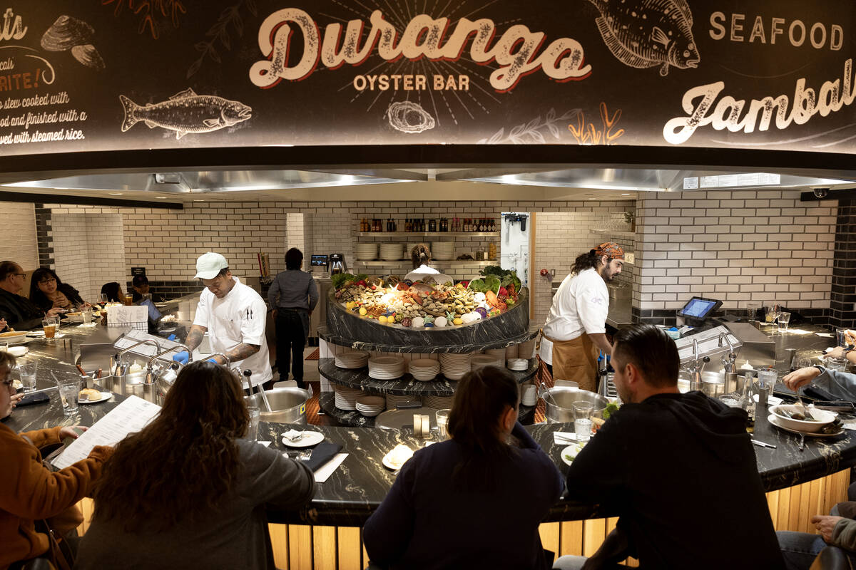 Guests dine at the Oyster Bar in the food hall at Durango Casino and Resort on Friday, Dec. 1, ...