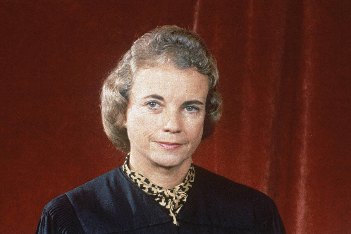 FILE - Supreme Court Associate Justice Sandra Day O'Connor poses for a photo in 1982. O'Connor ...