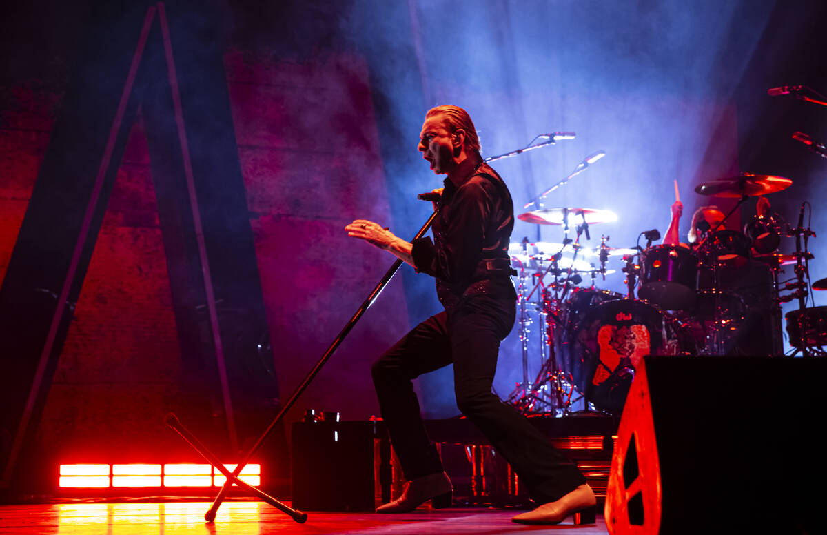 Dave Gahan of Depeche Mode performs at T-Mobile Arena on Friday, Dec. 1, 2023, in Las Vegas. (C ...