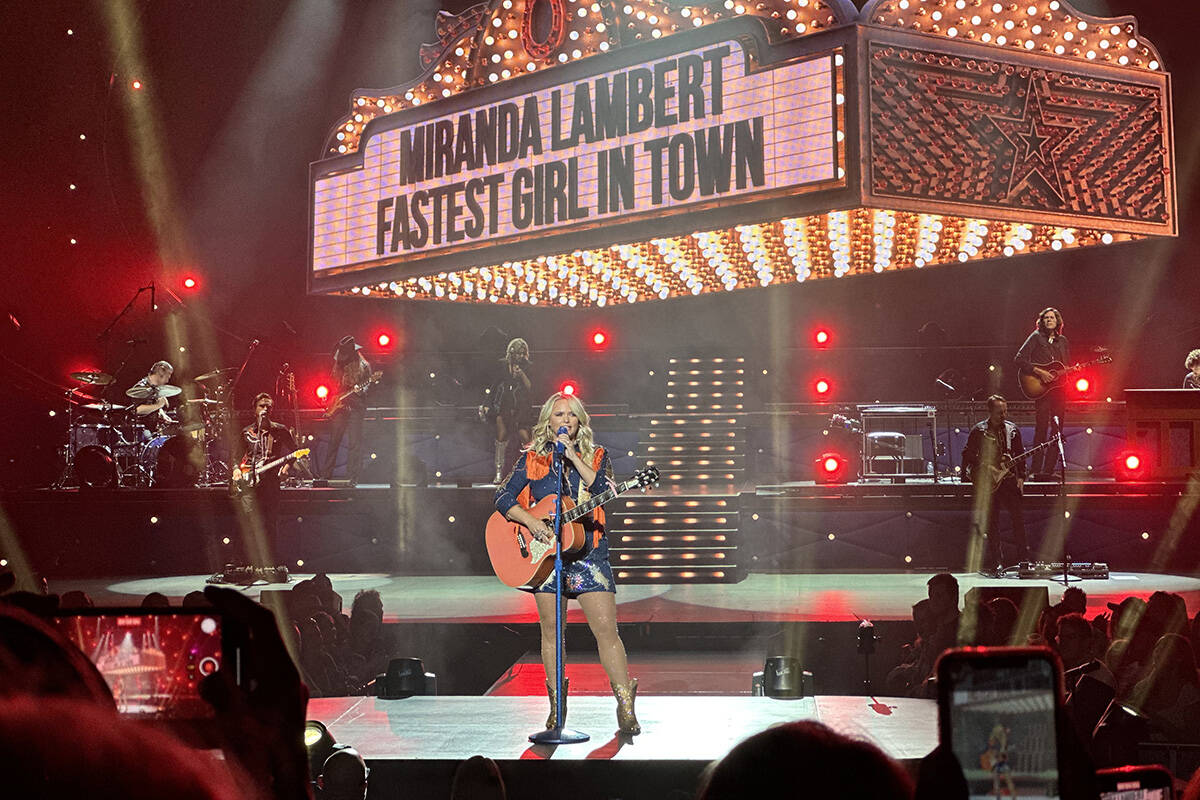 Miranda Lambert is shown during her "Velvet Rodeo" show on Wednesday, July 19, 2023. (John Kats ...