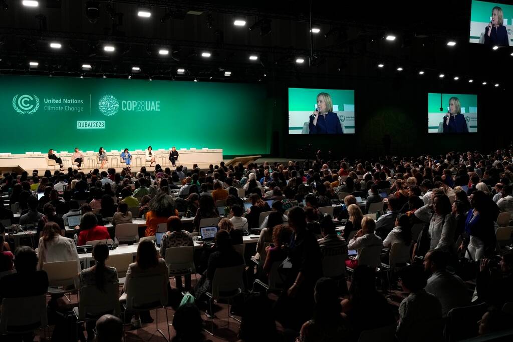 Former Secretary of State Hillary Rodham Clinton speaks during a session on women building a cl ...