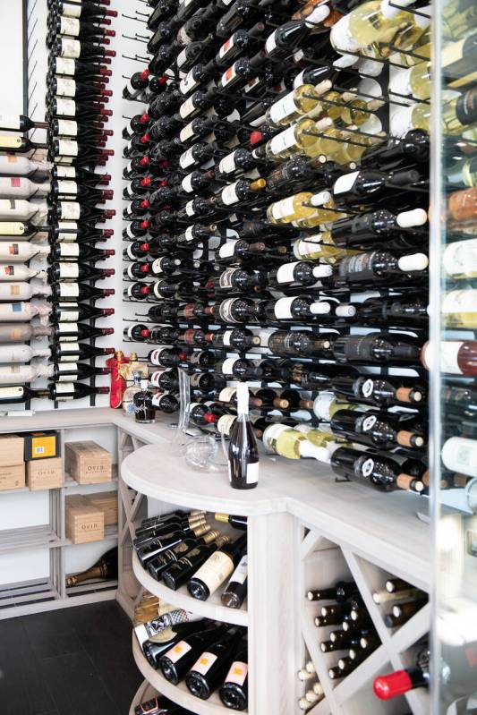 A home in The Ridges in Summerlin features a wine wall. (Simply Vegas)