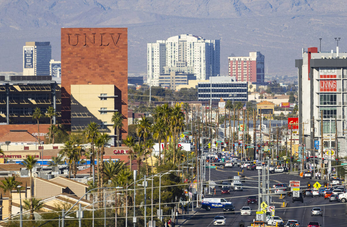 Las Vegas police respond to UNLV where multiple victims were shot on Wednesday, Dec. 6, 2023, i ...