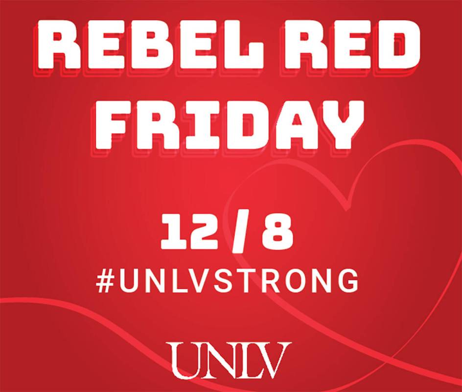 The Clark County School District shared this image promoting Rebel Red Friday, scheduled for De ...
