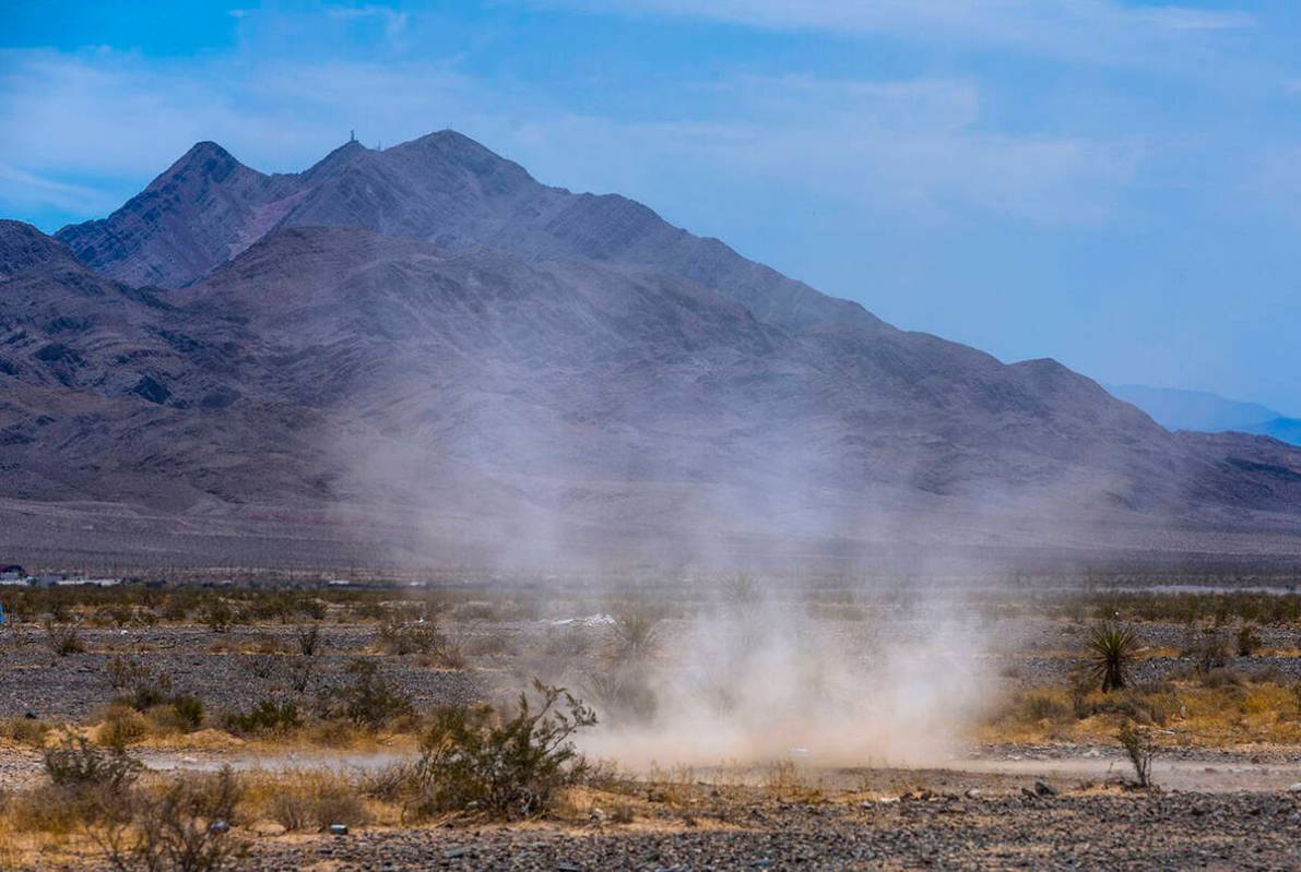 Winds could gust as high as 24 mph in the valley and 45 mph south and west of Las Vegas on Satu ...