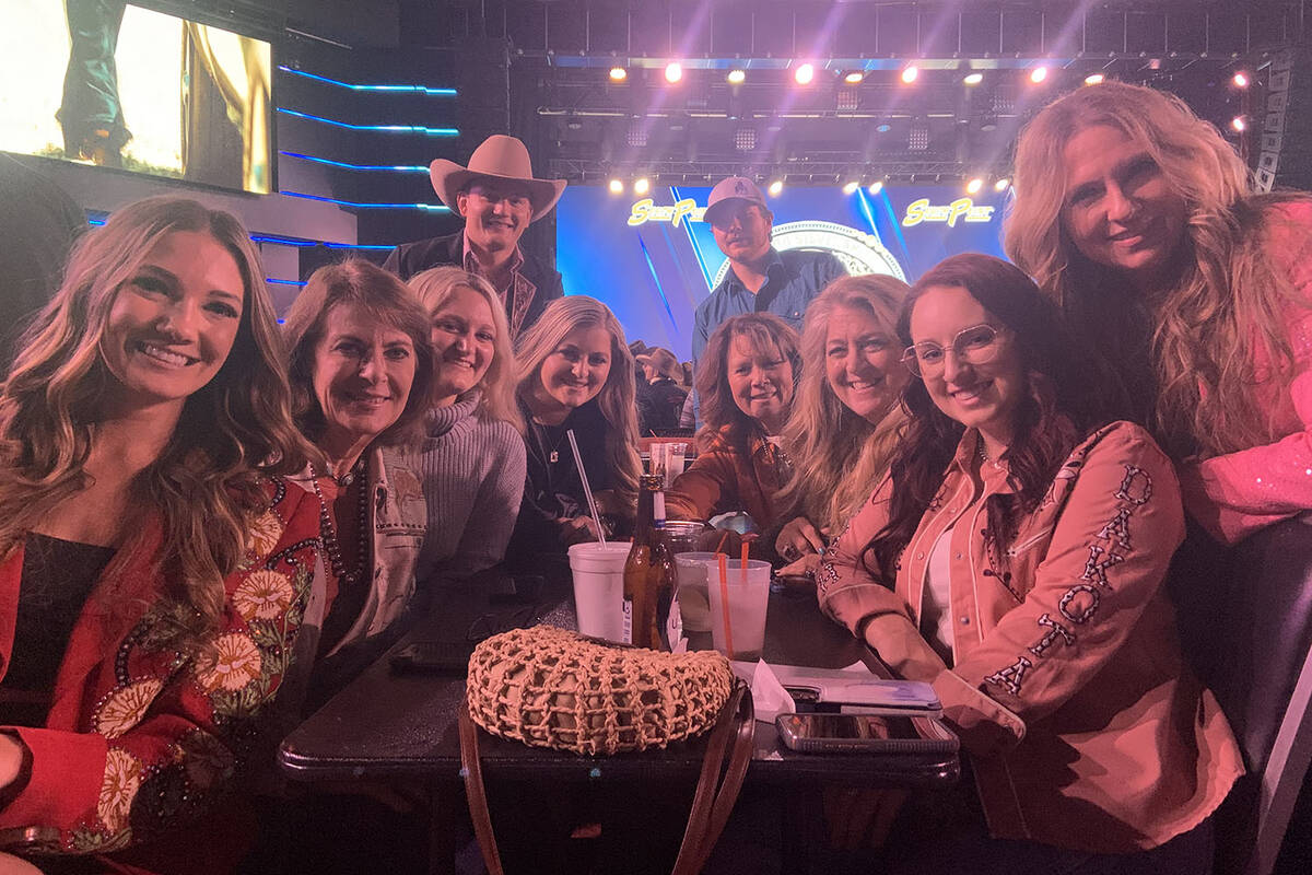 A hearty group of Wrangler NFR viewing party/after-party goers soaks in the vibe at the South P ...