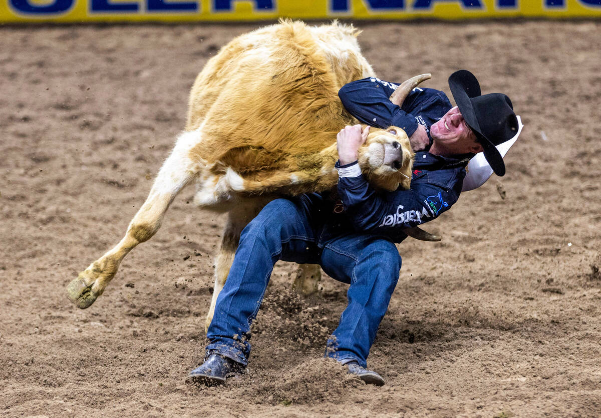 Dalton Massey is the aggregate first place in Steer Wrestling and placing 5th during day 5 acti ...