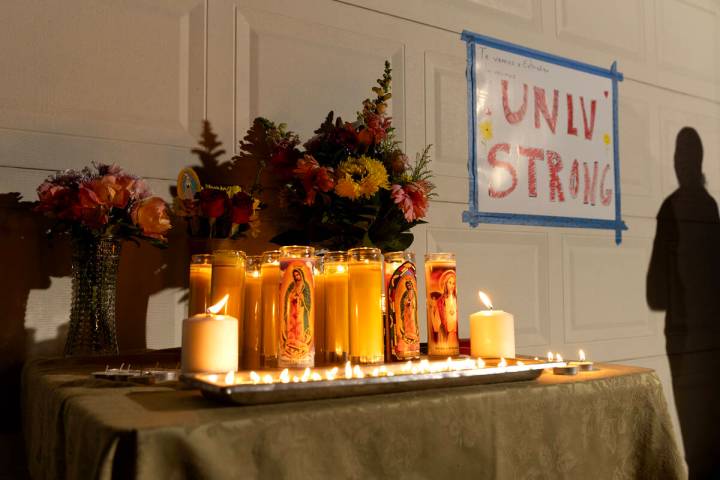 A candlelight vigil is lit outside the home of Associate Professor Naoko Takemaru, who was kill ...