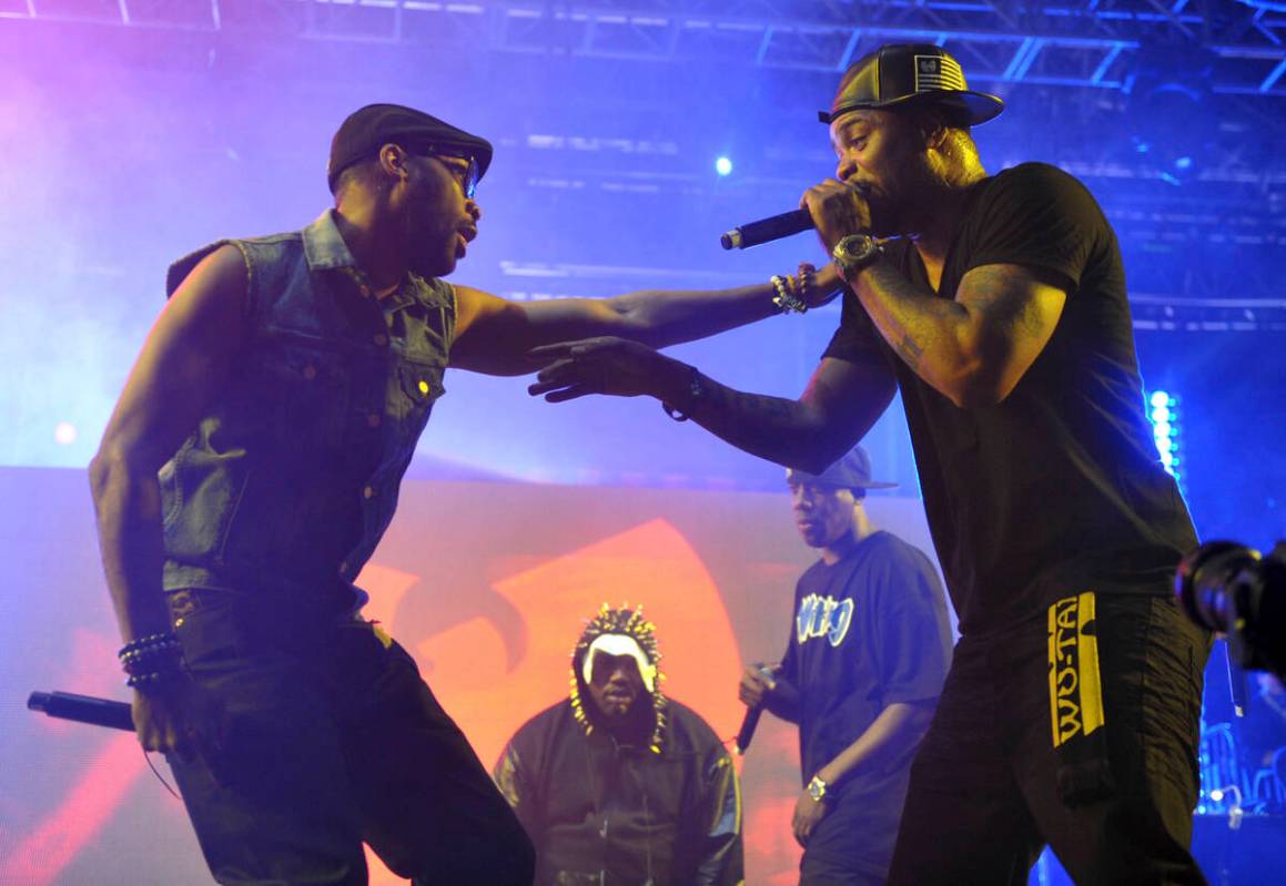 FILE - This April 21, 2013, file photo shows Robert Fitzgerald Diggs, aka RZA, left, and Cliffo ...