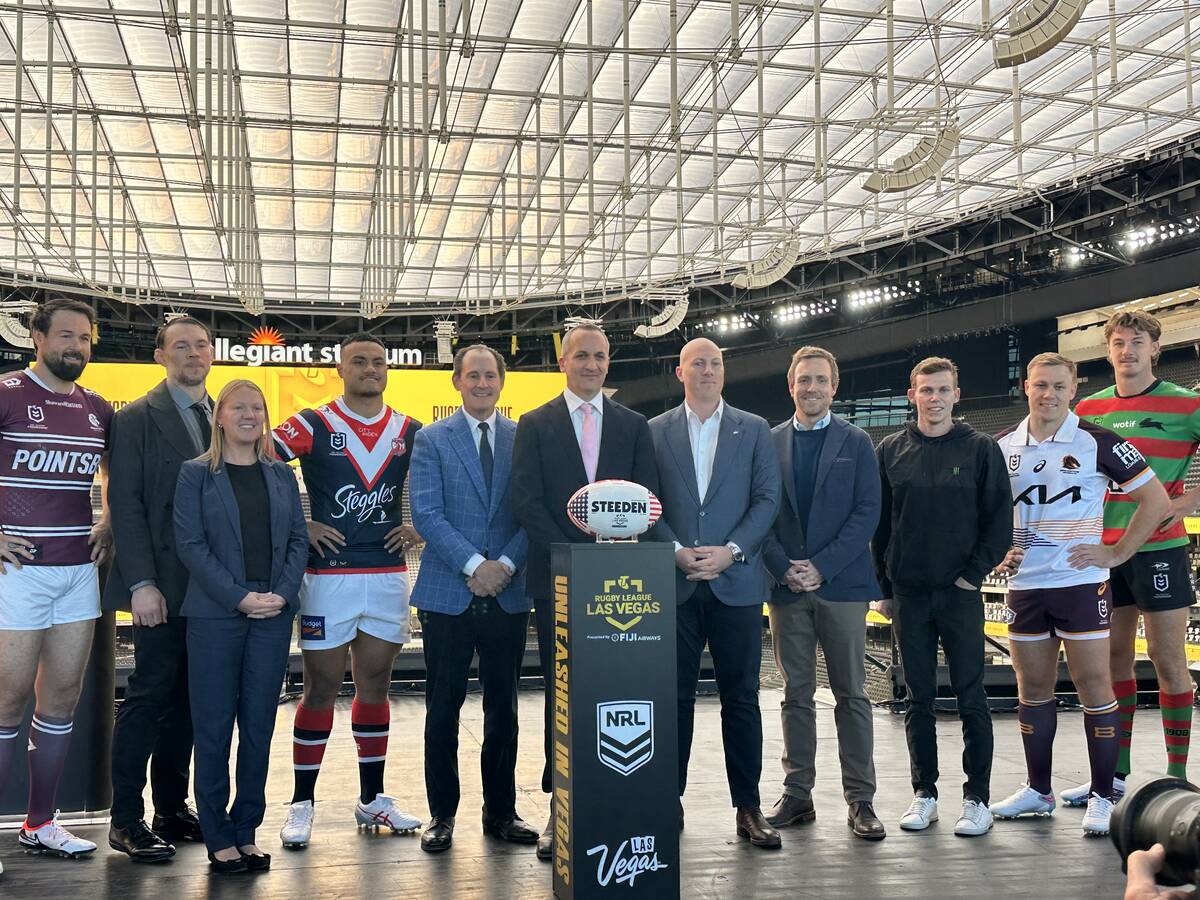 The National Rugby League will play its first matches in America March 2, 2024, at Allegiant St ...