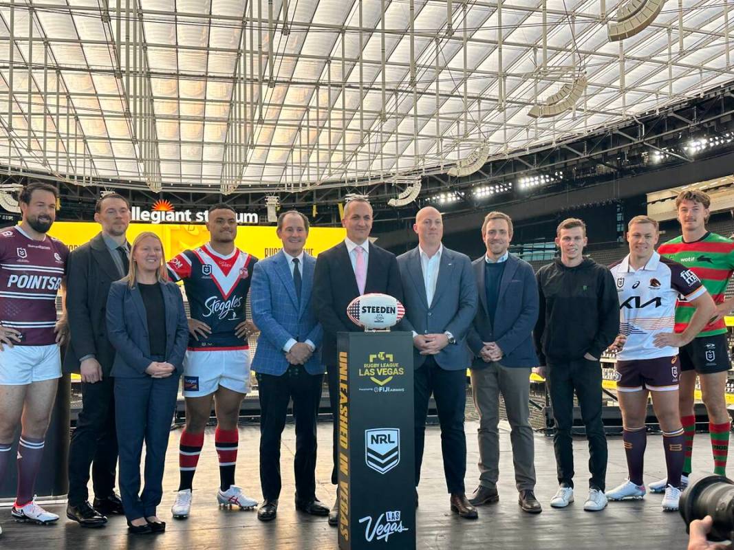 The National Rugby League will play its first matches in America March 2, 2024, at Allegiant St ...