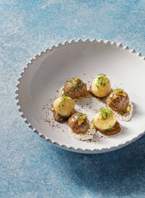 Gnudi and lamb meatballs from Orla, the restaurant from James Beard Award-winning chef Michael ...