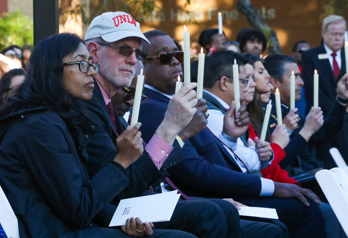 UNLV community members mourn the loss of three professors, Dr. Jerry Cha-Jan Chang, Dr. Patrici ...