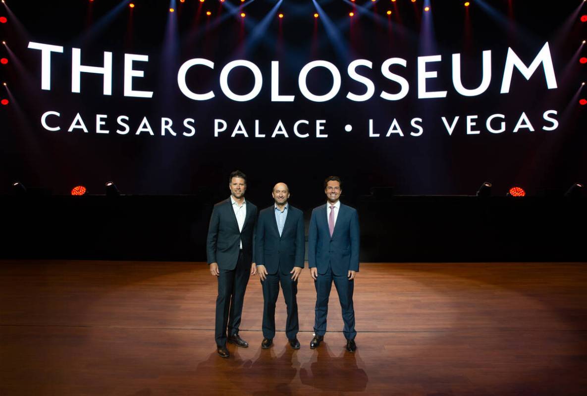 Top entertainment officials were on hand for the unveiling of the remodeled Colosseum at Caesar ...