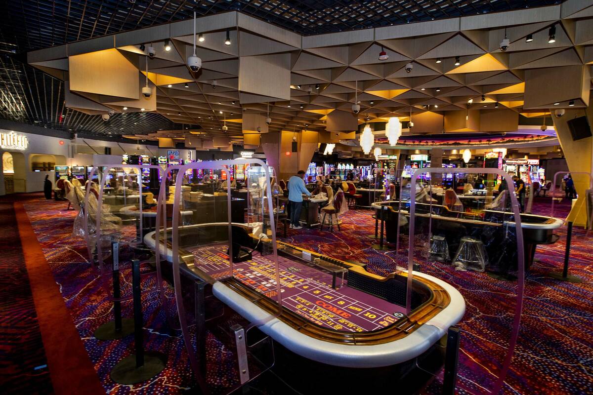 The main gambling area at Virgin Hotels Las Vegas on Monday, March 15, 2021. (L.E. Baskow/Las V ...