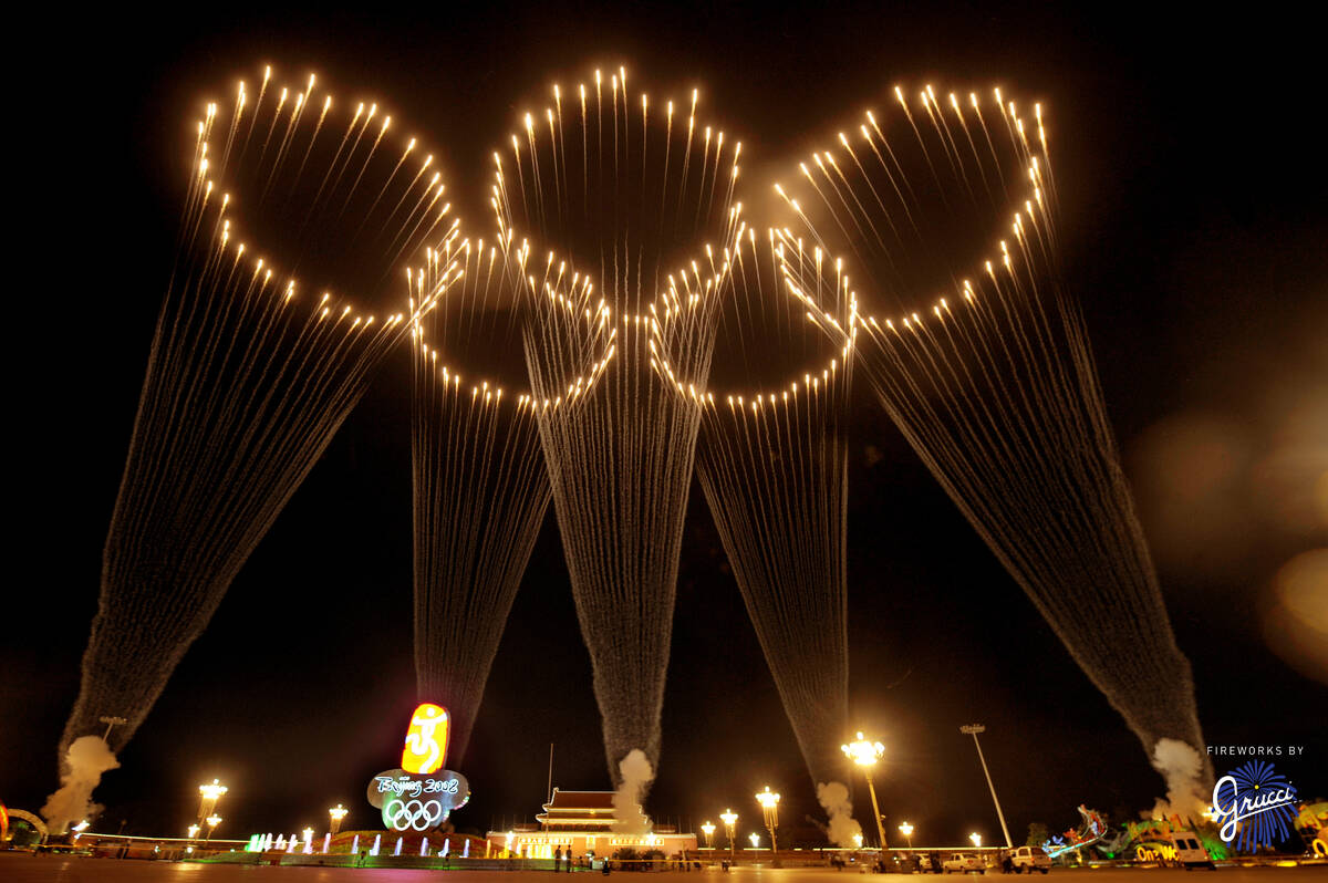 Fireworks by Grucci handled the fireworks show at the Beijing 2022 Winter Olympics. (Grucci)