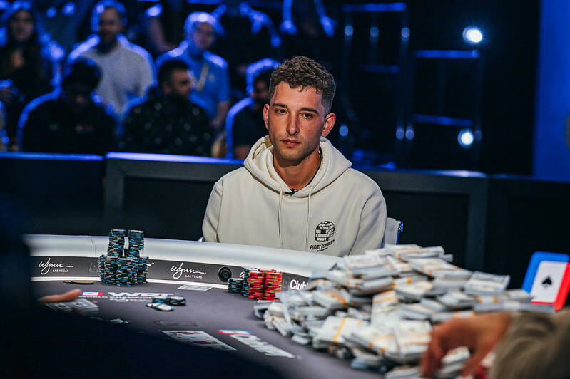 Daniel Sepiol competes at the final table of the World Poker Tour's World Championship on Thurs ...