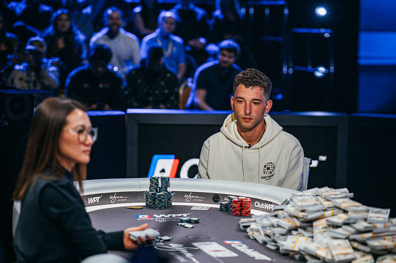 Daniel Sepiol competes at the final table of the World Poker Tour's World Championship on Thurs ...