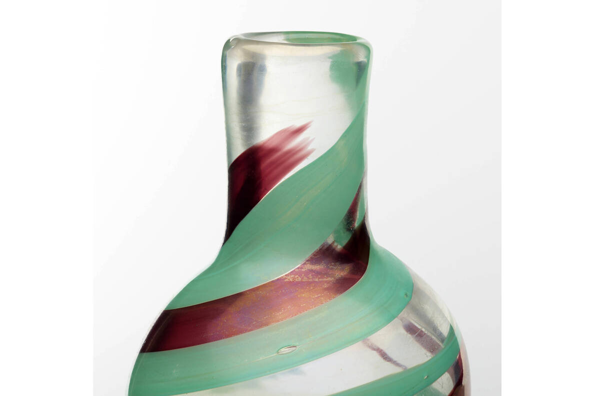 This image provided by Wright Auction House shows a vase by Italian architect and designer Carl ...