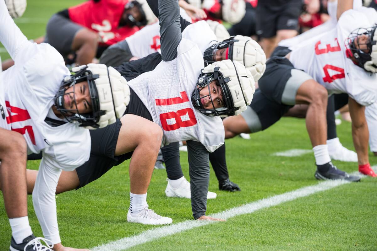 UNLV practices in preparation for Tuesday's Guaranteed Rate Bowl at Chase Field in Phoenix, Ari ...