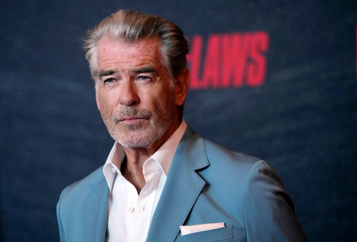 Pierce Brosnan, a cast member in "The Out-Laws," poses at a special screening of the film, Mond ...