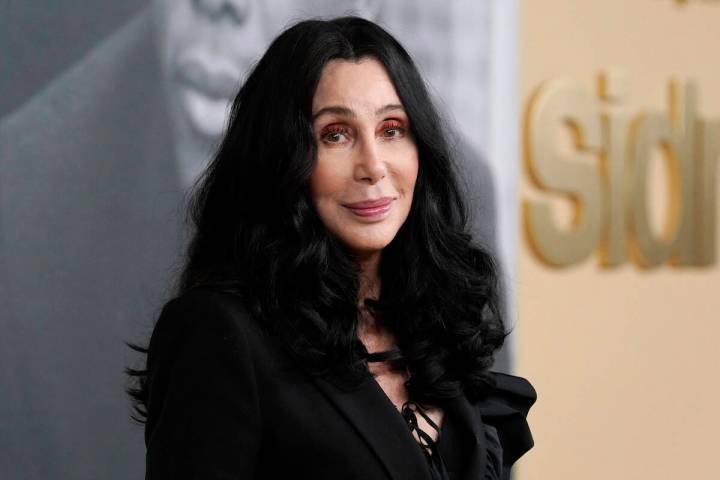 Cher poses at the premiere of the documentary film "Sidney," Sept. 21, 2022, in Los Angeles. Ch ...