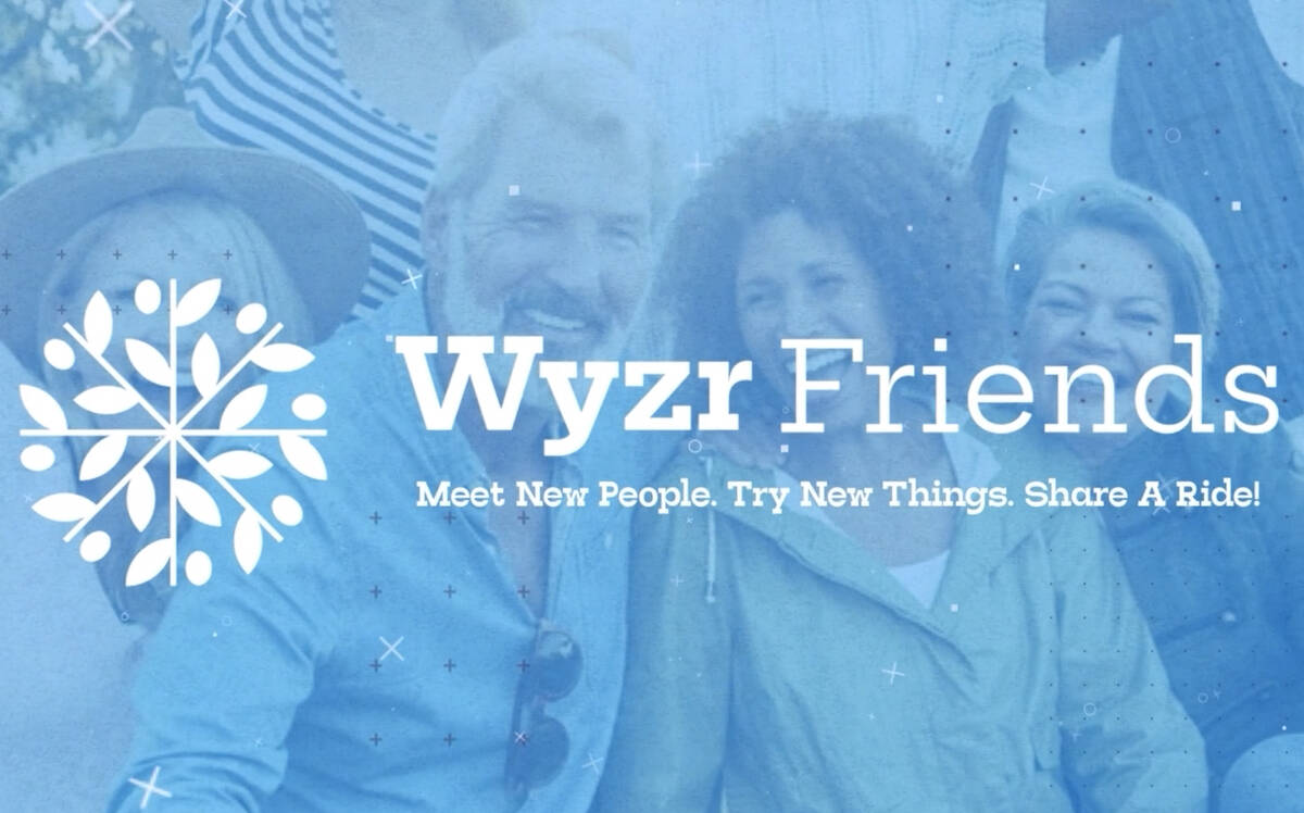 This screenshot from video shows an advertisement for Wyzr Friends, which plans to launch its a ...