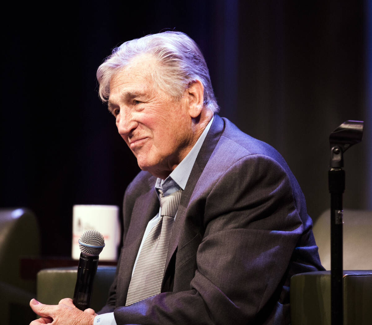 Comedian Shecky Greene sits during Conversations with Norm in the Jazz Cabaret at The Smith Cen ...