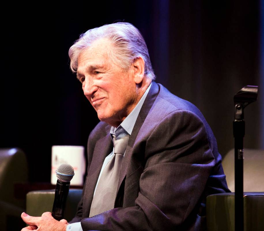 Comedian Shecky Greene sits during Conversations with Norm in the Jazz Cabaret at The Smith Cen ...
