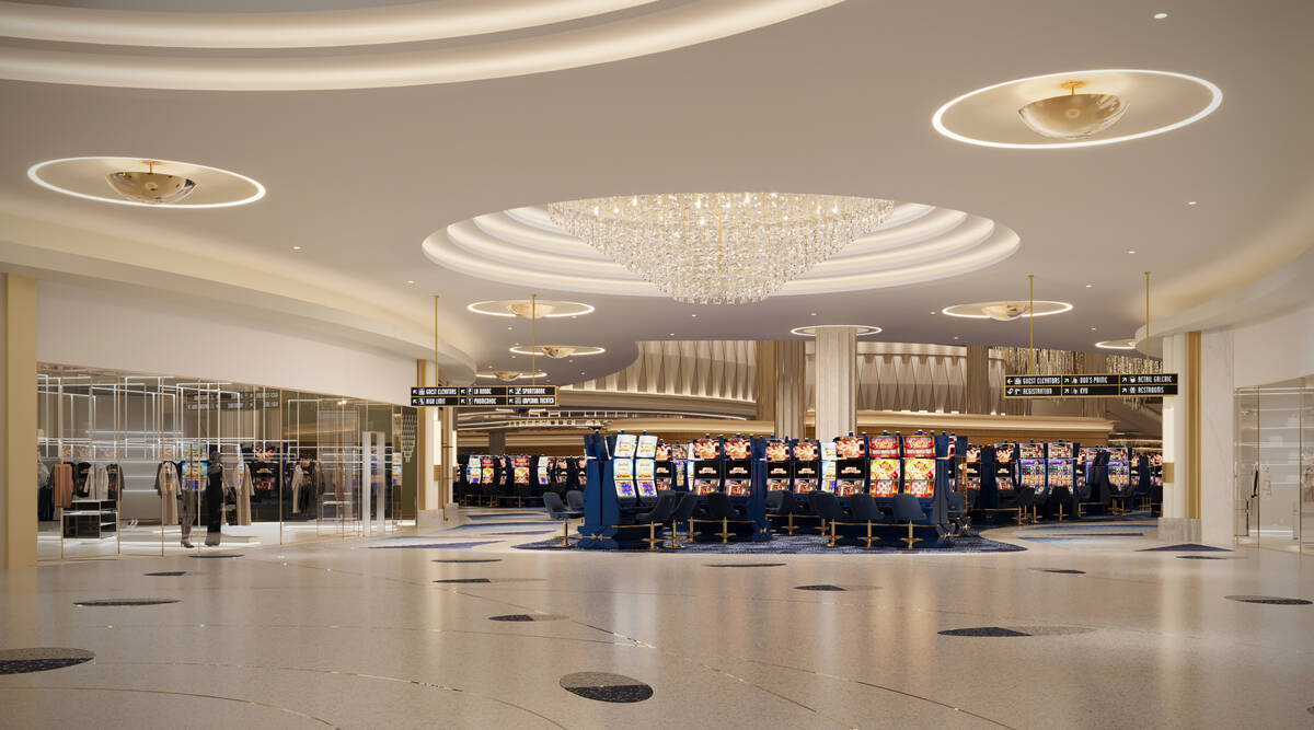 A rendering shows part of the casino floor in the Fontainebleau Las Vegas. (Fontainebleau Devel ...