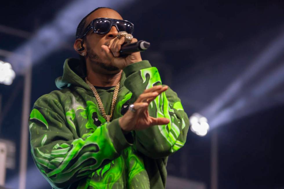 Hip-hop artists Ludacris performs before an NCAA college football game between Georgia and Geor ...