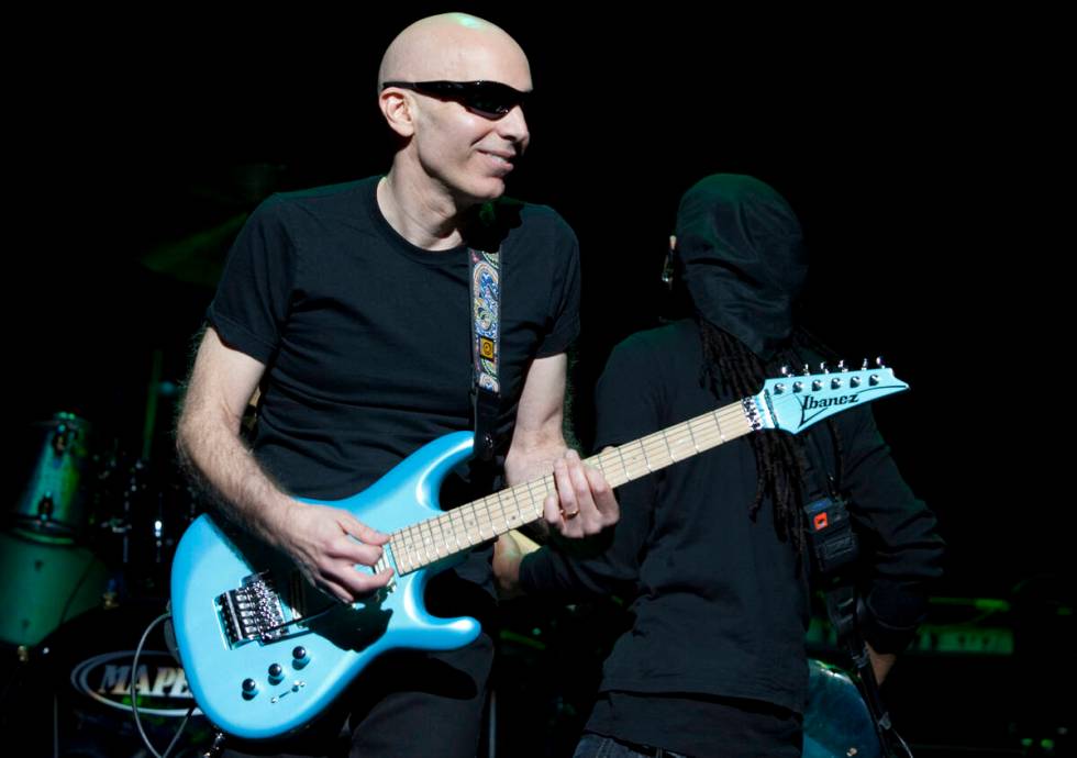 Joe Satriani performs as part of the Experience Hendrix Tour at the Gibson Amphitheatre on Marc ...
