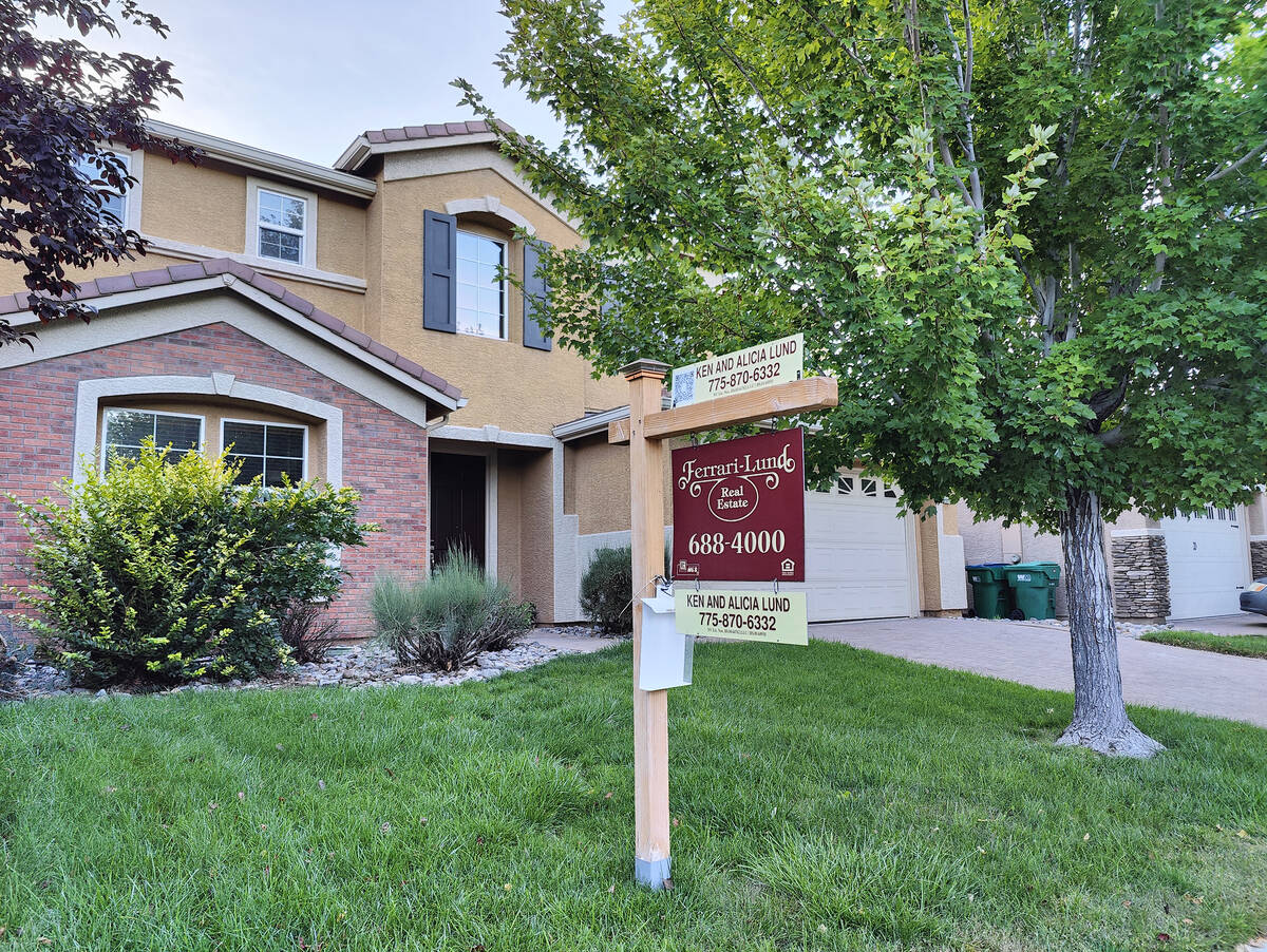 A home is seen for sale in the Reno area September 24, 2023. (Jason Hidalgo/RGJ)