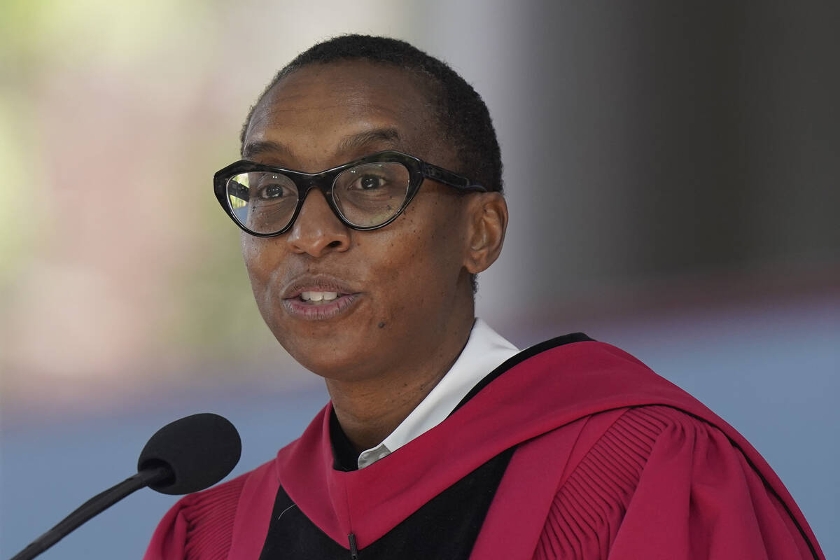 FILE - Then-Edgerley Family Dean of Harvard's Faculty of Arts and Sciences Claudine Gay address ...