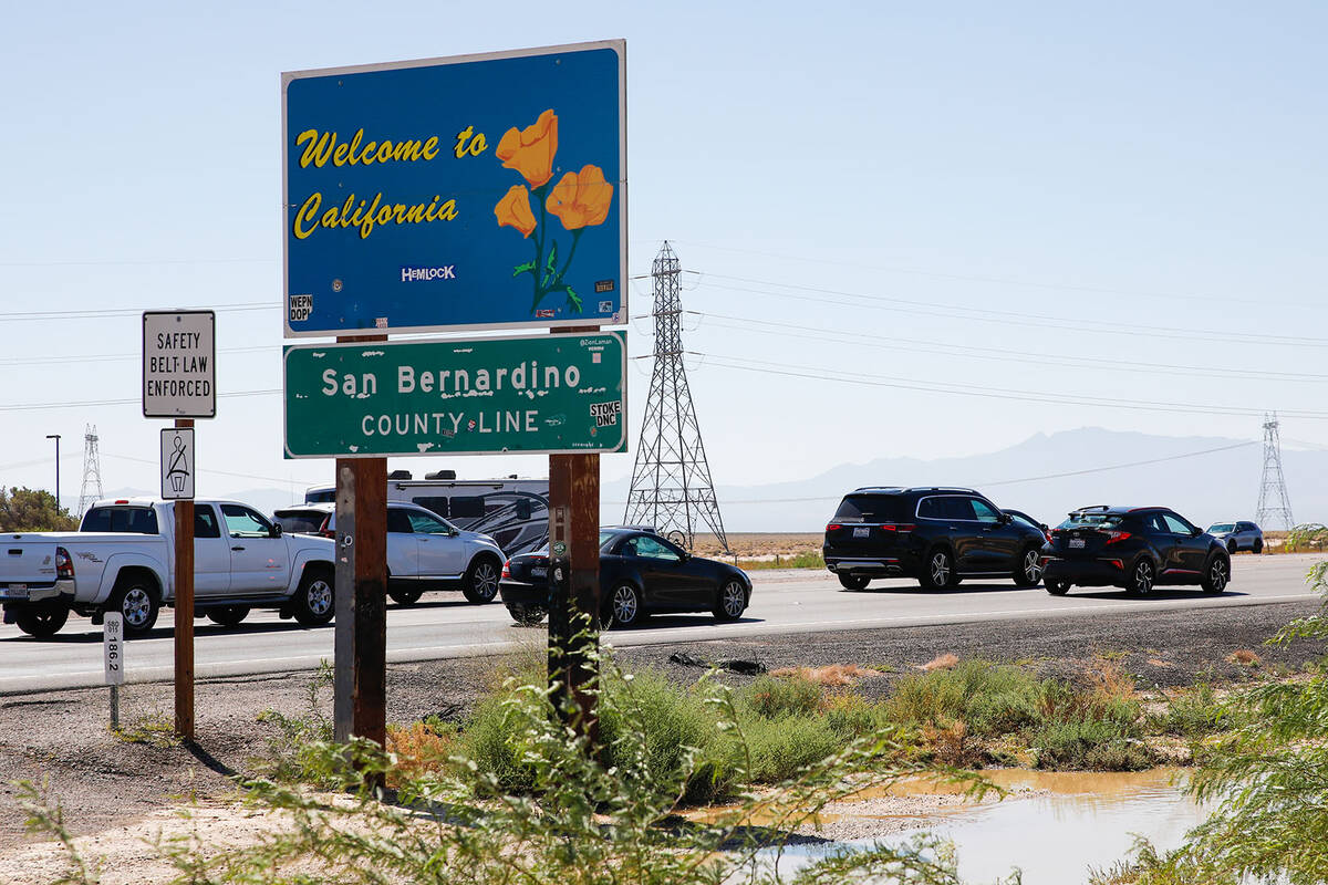 Cars traveling back to California after the Labor Day holiday weekend sit in traffic on Interst ...