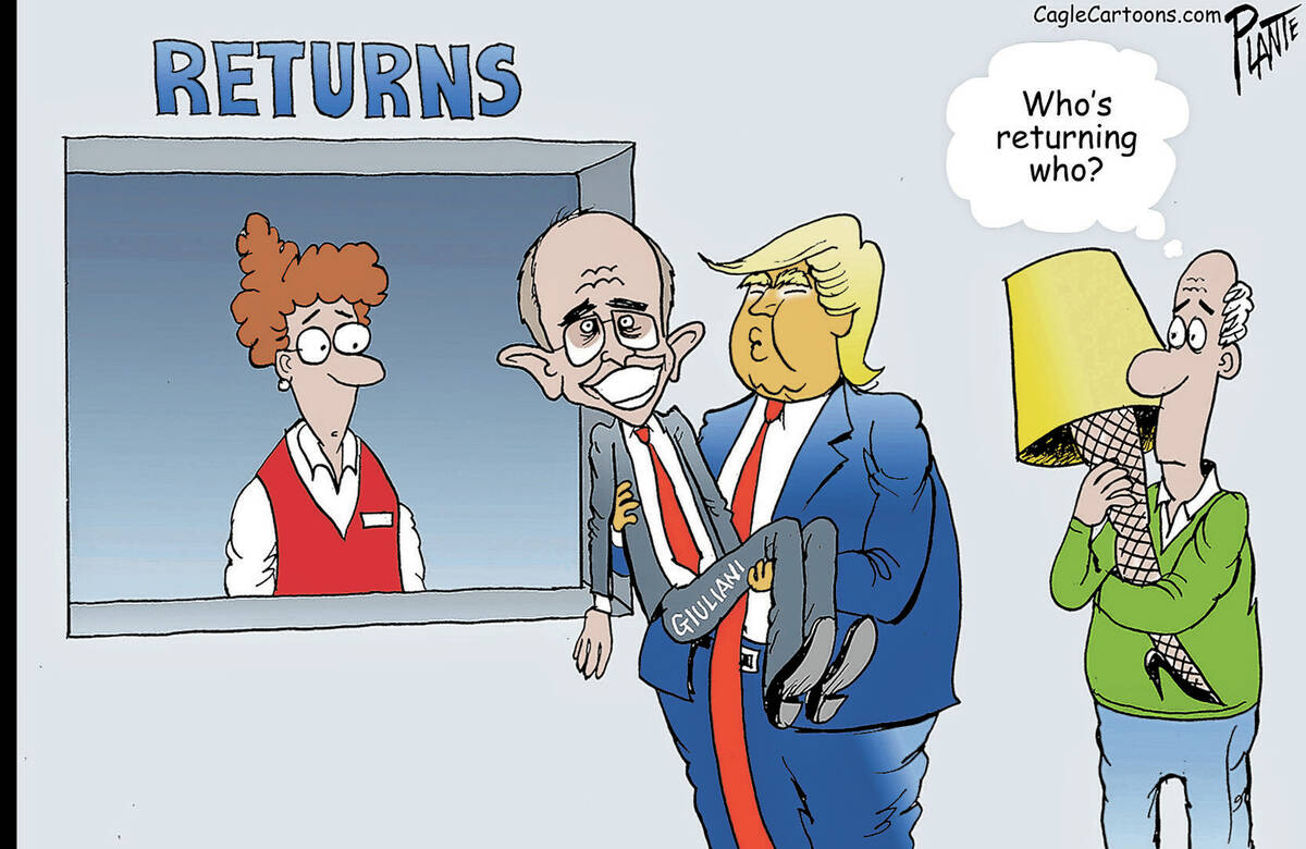 RETURNS DEPARTMENT, EXPRESIDENT DONALD J. TRUMP, RUDY GIULIANI, LEG LAMP, NO EXCHANGES, NO REFU ...