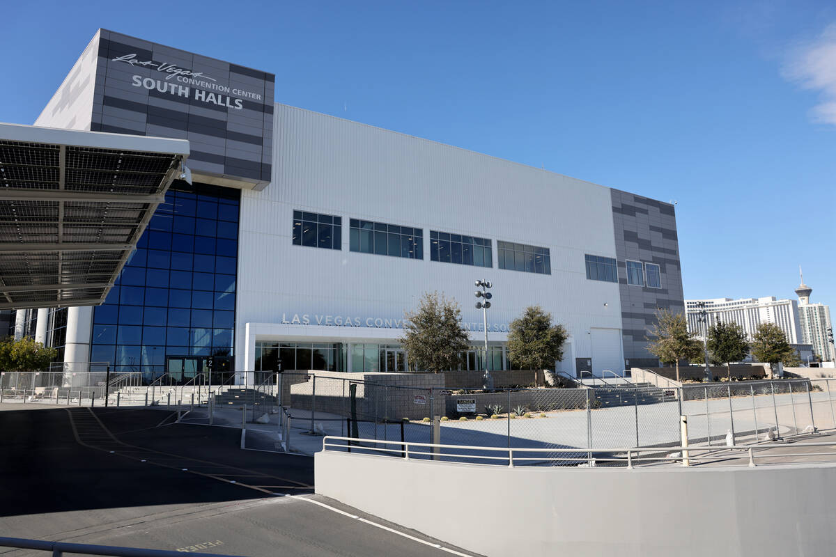 The exterior of the remodeled South Hall of the Las Vegas Convention Center, which includes a n ...