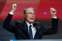 National Rifle Association Executive Vice President Wayne LaPierre speaks at the NRA Annual Mee ...